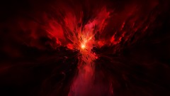 Red abstract outer space