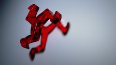 Red abstract transparent plastic