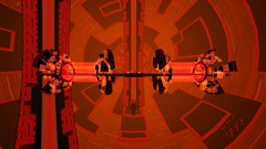 Red abstract Tron geometry digital art video games