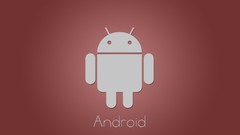 Red android logos minimalistic