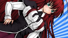 Red Anime anime girls green eyes demons highschool dxd