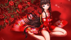 Red Anime Japanese Asia Manga