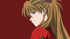 Red Anime Manga side view anime girls blue eyes asuka langley 