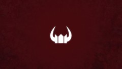 Red Anime symbol horns black rock shooter minimalistic Black 