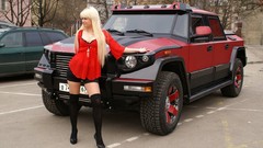 Red armored vehicle Russians Dartz Dartz Prombron