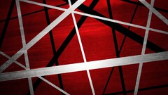 red artwork lines white black red background