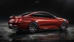 Red asphalt BMW wet studio M6 bmw m6 3DS Max tuned car 