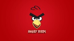 red background angry birds Simple Background
