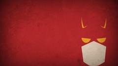 Red background daredevil superheroes minimalistic blo0p marvel 
