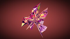 red background digital art 3D Abstract abstract cgi render