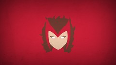 Red background superheroes minimalistic blo0p marvel comics 