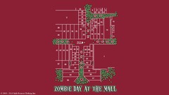 Red background zombies artwork