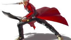 Red blade Swords clothes fate stay night Archers fate series 