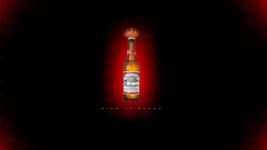 Red bottle king beer