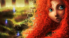 Red Brave animation freckles forests redheads curly hair Merida