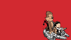 Red Calvin and Hobbes