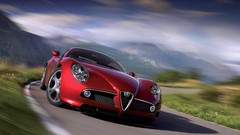 Red cars Alfa Romeo vehicles Alfa Romeo 8C Competizione