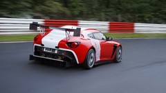 Red cars Aston Martin Zagato vehicles motion blur Nürburgring 