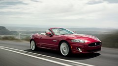 Red cars convertible Jaguar XKR