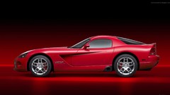 Red cars Dodge side view vehicles dodge viper srt10 Dodge Viper 