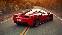 Red cars Ferrari roads ferrari 458 italia