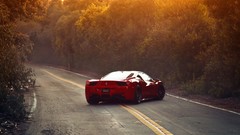 Red cars Ferrari roads ferrari 458 italia