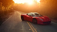 Red cars Ferrari roads ferrari 458 italia