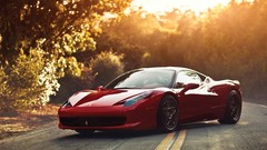 Red cars Ferrari roads ferrari 458 italia