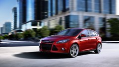 Red cars ford focus