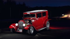 Red cars Ford hot rod