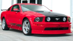 Red cars Ford muscle