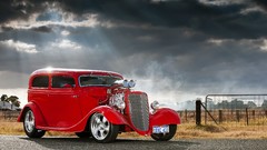 Red cars hot rod