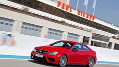 Red cars Mercedes-Benz black series Coupé Mercedes C 63 AMG
