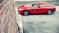 Red cars Mercedes-Benz exotic mercedes benz sls