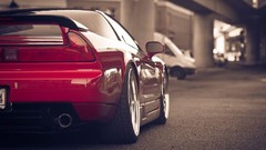Red cars NSX acura nsx Rearview honda nsx red cars rear view 