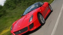 Red cars streets Ferrari 599 Ferrari 599 GTO