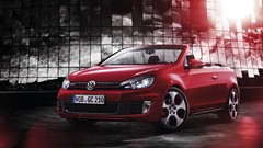 Red cars studio vehicles Volkswagen Golf artistic German cars 