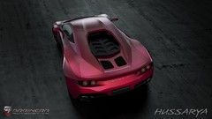 Red cars top view vehicles Supercars Polish Arrinera Automotive 