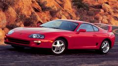 Red cars Toyota vehicles Toyota supra JDM Japanese domestic 