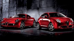 Red cars vehicles Alfa Romeo 8C Alfa Romeo MiTo