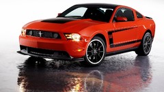Red cars vehicles Ford mustang Ford Mustang Boss 302