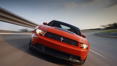 Red cars vehicles Ford mustang Ford Mustang Boss 302