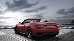 Red cars vehicles Maserati GranCabrio