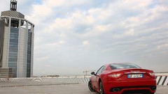 Red cars vehicles Maserati granturismo