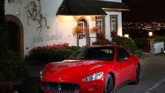 Red cars vehicles Maserati granturismo red cars