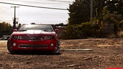 Red cars wheels chevrolet camaro