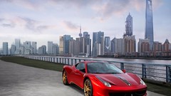 Red China Ferrari cityscapes ferrari 458 italia 458 italia 