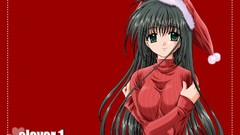 Red Christmas clover Simple Background