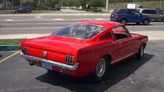 Red color mustang cars classic