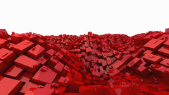 Red cubes standing